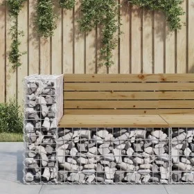 Garden bench with gabions impregnated pine wood 92x71x65.5 cm by vidaXL, garden benches - Ref: Foro24-834382, Price: 119,49 €...