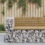 Garden bench with gabions impregnated pine wood 92x71x65.5 cm by vidaXL, garden benches - Ref: Foro24-834382, Price: 112,01 €...