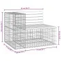 Garden bench with gabions impregnated pine wood 92x71x65.5 cm by vidaXL, garden benches - Ref: Foro24-834382, Price: 119,49 €...
