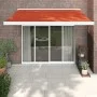 Retractable aluminum awning and orange and brown fabric 3.5x2.5 m by vidaXL, Awnings - Ref: Foro24-3154592, Price: 856,55 €, ...