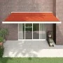 Toldo retráctil aluminio y tela naranja y marrón 4x3 m de vidaXL, Toldos - Ref: Foro24-3154593, Precio: 1,00 €, Descuento: %