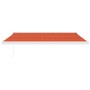 Retractable aluminum awning and orange and brown fabric 4x3 m by vidaXL, Awnings - Ref: Foro24-3154593, Price: 1,00 €, Discou...