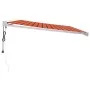 Einziehbare Markise aus Aluminium und Stoff in Orange und Braun, 4 x 3 m von vidaXL, Markisen - Ref: Foro24-3154593, Preis: 1...