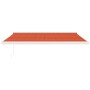 Toldo retráctil aluminio y tela naranja y marrón 4,5x3 m de vidaXL, Toldos - Ref: Foro24-3154594, Precio: 658,28 €, Descuento: %