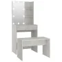 Betongraues Sperrholz-LED-Waschtischset von vidaXL, Schlafzimmerkommoden - Ref: Foro24-3114134, Preis: 109,93 €, Rabatt: %