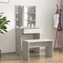 Concrete Gray Plywood LED Vanity Set by vidaXL, Bedroom Dressers - Ref: Foro24-3114134, Price: 109,92 €, Discount: %