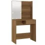 LED oak brown plywood vanity set by vidaXL, Bedroom Dressers - Ref: Foro24-3114114, Price: 102,22 €, Discount: %