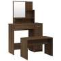 Dressing table set in brown oak color, 86.5x35x136 cm by vidaXL, Bedroom Dressers - Ref: Foro24-3114154, Price: 98,45 €, Disc...