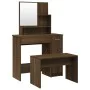 Dressing table set in brown oak color, 86.5x35x136 cm by vidaXL, Bedroom Dressers - Ref: Foro24-3114154, Price: 97,38 €, Disc...