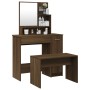 Dressing table set in brown oak color, 86.5x35x136 cm by vidaXL, Bedroom Dressers - Ref: Foro24-3114154, Price: 98,45 €, Disc...