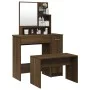 Dressing table set in brown oak color, 86.5x35x136 cm by vidaXL, Bedroom Dressers - Ref: Foro24-3114154, Price: 97,38 €, Disc...