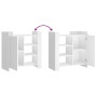Aparador de madera de ingeniería blanco 73,5x35x75 cm