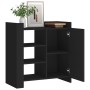 Aparador de madera de ingeniería negro 73,5x35x75 cm