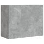 Mueble de pared madera ingeniería gris hormigón 75x35x60 cm