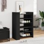 Mueble zapatero madera de ingeniería negro 74,5x37,5x100 cm