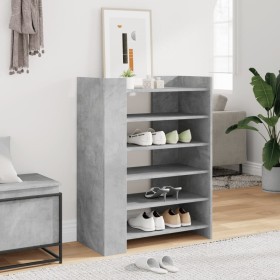 Mueble zapatero madera ingeniería gris hormigón 74,5x37,5x100cm Mueble zapatero madera ingeniería gris hormigón 74,5x37,5x100cm