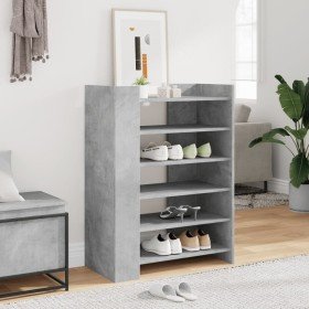 Mueble zapatero madera ingeniería gris hormigón 74,5x37,5x100cm Mueble zapatero madera ingeniería gris hormigón 74,5x37,5x100cm