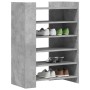 Mueble zapatero madera ingeniería gris hormigón 74,5x37,5x100cm