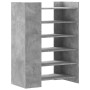 Mueble zapatero madera ingeniería gris hormigón 74,5x37,5x100cm