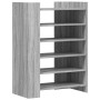 Mueble zapatero madera ingeniería gris Sonoma 74,5x37,5x100 cm