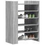 Mueble zapatero madera ingeniería gris Sonoma 74,5x37,5x100 cm