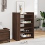 Mueble zapatero madera ingeniería marrón roble 74,5x37,5x100 cm