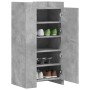 Mueble zapatero madera ingeniería gris hormigón 52x37,5x100 cm