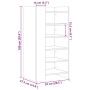 Mueble zapatero madera ingeniería roble ahumado 52x37,5x100 cm