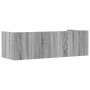 Estante de pared madera ingeniería gris Sonoma 100x35x30,5 cm en Estantes y estanterías | Comprar online en Foro24