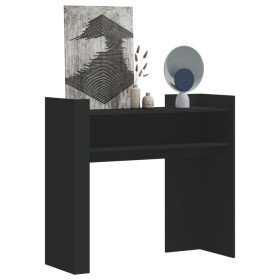 Mesa consola de madera de ingeniería negra 100x35x90 cm en Mesas auxiliares | Comprar online en Foro24