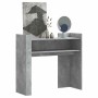 Mesa consola de madera de ingeniería gris hormigón 100x35x90 cm