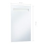 Espejo de pared de baño con LED 60x100 cm