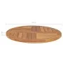 Runde Tischplatte aus massivem Teakholz 2,5 cm 70 cm von vidaXL, Tischplatten - Ref: Foro24-48985, Preis: 95,11 €, Rabatt: %