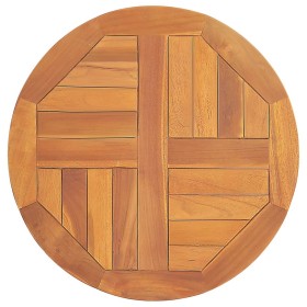 Superficie de mesa redonda madera maciza de teca 2,5 cm 50 cm