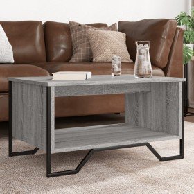 Mesa de centro madera contrachapada gris Sonoma 75x51x40 cm Mesa de centro madera contrachapada gris Sonoma 75x51x40 cm