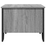 Mesa de centro madera contrachapada gris Sonoma 75x51x40 cm