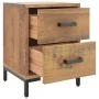 Nachttisch aus massivem braunem Kiefernholz, 36 x 30 x 45 cm von vidaXL, Nachttische - Ref: Foro24-349911, Preis: 102,29 €, R...