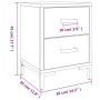 Solid brown pine wood bedside table 36x30x45 cm by vidaXL, Nightstands - Ref: Foro24-349911, Price: 108,26 €, Discount: %