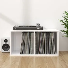 Weiße Vinyl-Schallplattenbox aus Sperrholz, 71 x 34 x 36 cm von vidaXL, CD- und DVD-Speicher - Ref: Foro24-800123, Preis: 39,...