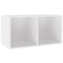 Weiße Vinyl-Schallplattenbox aus Sperrholz, 71 x 34 x 36 cm von vidaXL, CD- und DVD-Speicher - Ref: Foro24-800123, Preis: 40,...