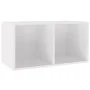 White plywood vinyl record box 71x34x36cm by vidaXL, CD and DVD storage - Ref: Foro24-800123, Price: 39,52 €, Discount: %