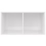 Caja para discos vinilo madera contrachapada blanco 71x34x36cm