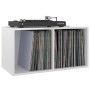 Caja para discos vinilo madera contrachapada blanco 71x34x36cm