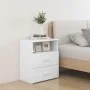 Mesita de noche color blanco 50x32x60 cm de vidaXL, Mesitas de noche - Ref: Foro24-803272, Precio: 60,22 €, Descuento: %
