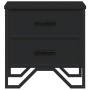 Mesita de noche madera de ingeniería negra 40x41x40 cm