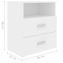 Mesita de noche color blanco 50x32x60 cm de vidaXL, Mesitas de noche - Ref: Foro24-803272, Precio: 61,19 €, Descuento: %
