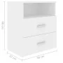 Mesita de noche color blanco 50x32x60 cm de vidaXL, Mesitas de noche - Ref: Foro24-803272, Precio: 60,22 €, Descuento: %