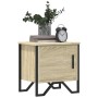 Mesita de noche madera contrachapada color roble 40x30x40 cm