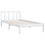 Estructura de cama de madera maciza de pino blanco 100x200 cm de vidaXL, Camas y somieres - Ref: Foro24-810073, Precio: 97,96...