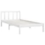 Estructura de cama de madera maciza de pino blanco 100x200 cm de vidaXL, Camas y somieres - Ref: Foro24-810073, Precio: 94,05...